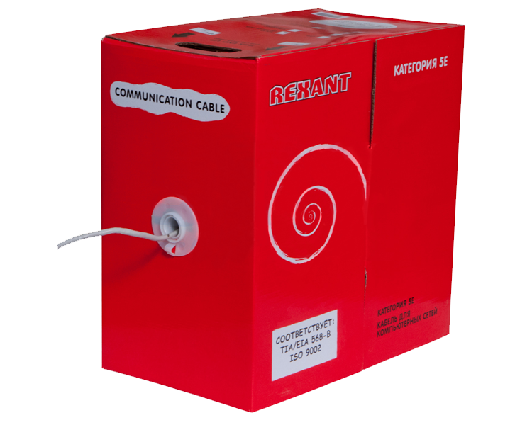 Кабель SFTP 4PR 24AWG CAT5e Rexant, 305 м