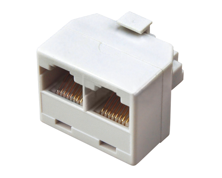 Двойник компьютерный штекер - 2 гнезда 8P-8C Rexant