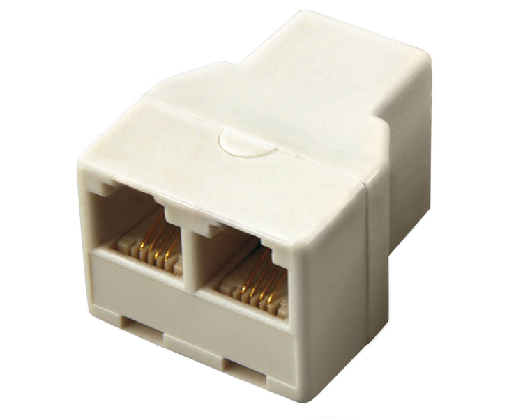 Двойник телефонный гнездо - 2 гнезда 6P-4C Rexant