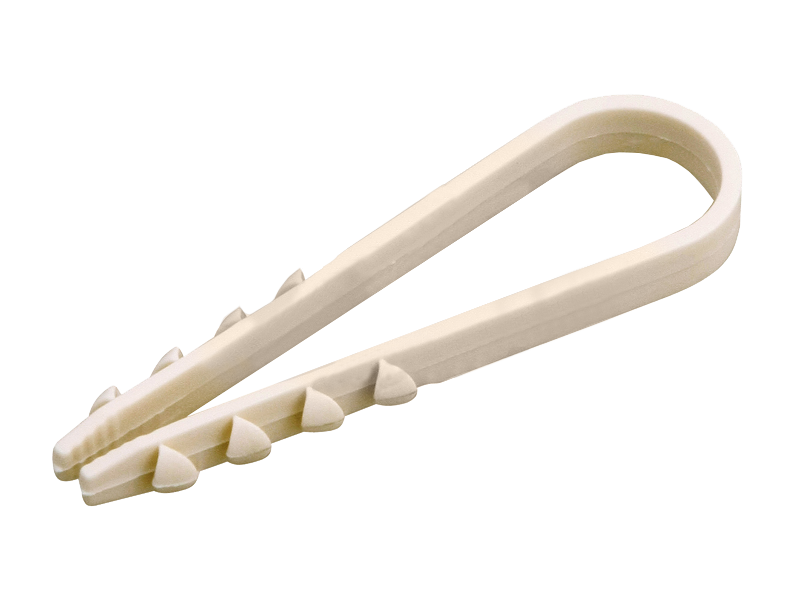 Дюбель-хомут 11-18 Rexant, белый, 100 шт