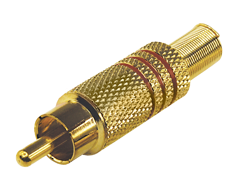 Разъем RCA(штекер) Rexant, металл Gold, под винт