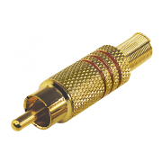 Разъем RCA(штекер) Rexant, металл Gold, под винт - 