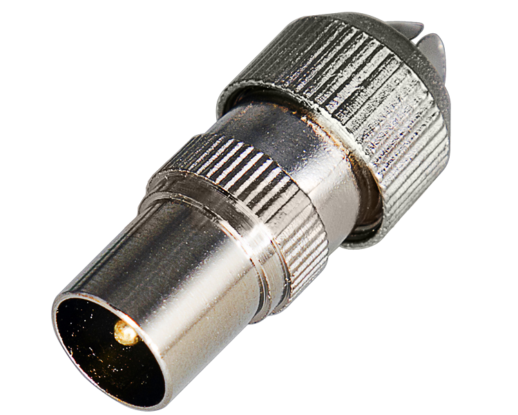 Разъем ТВ(штекер) зажимной на RG6 Орех Rexant