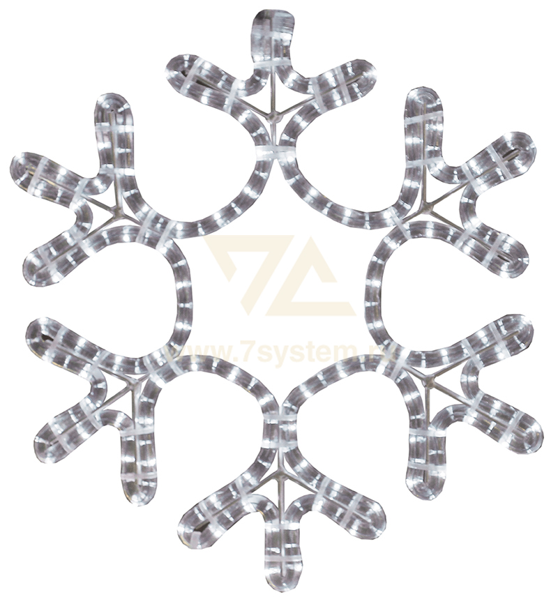 Фигура "Снежинка" Neon-Night, белая, 45x38 см