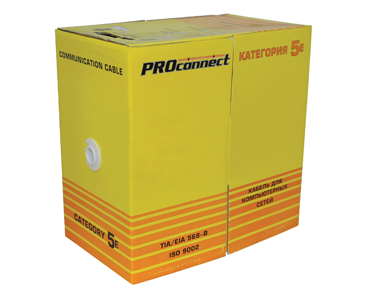 Кабель UTP 4PR 24AWG CAT5e Proconnect, CCA, наружный, 305 м